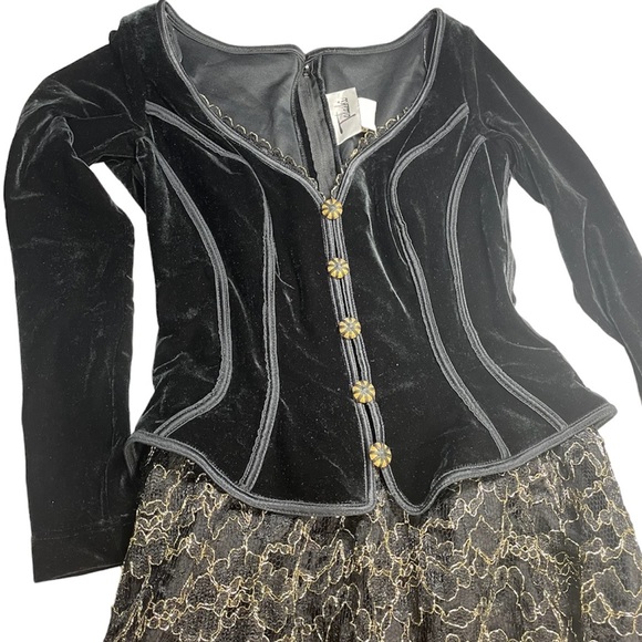 Vintage 1990s Stunning Tadashi Floor Length Long Sleeve Gown 14 - Picture 10 of 15